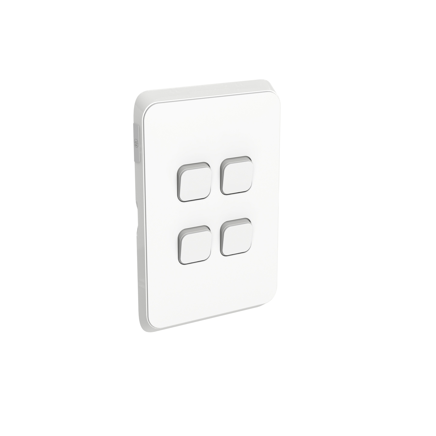 PDL384C-VW - PDL Iconic Cover Plate Switch 4Gang - Vivid White